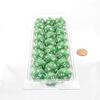 Green Opaque Dice with White Numbers D20 Aprox 16mm (5/8in) Pack of 50 Wondertrail view 1