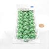Green Opaque Dice with White Numbers D20 Aprox 16mm (5/8in) Pack of 50 Wondertrail view 2