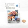 Dumpster Fire Dice Assorted Colors with Pips 16mm (5/8in) D6 Pack of 15 Wondertrail view 2