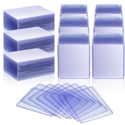 400 Pieces Card Sleeve Hard Plastic Card Protector Holder for Trading, Baseball, Football, Sport, Photo, 3 x 4 Inches (Clear)