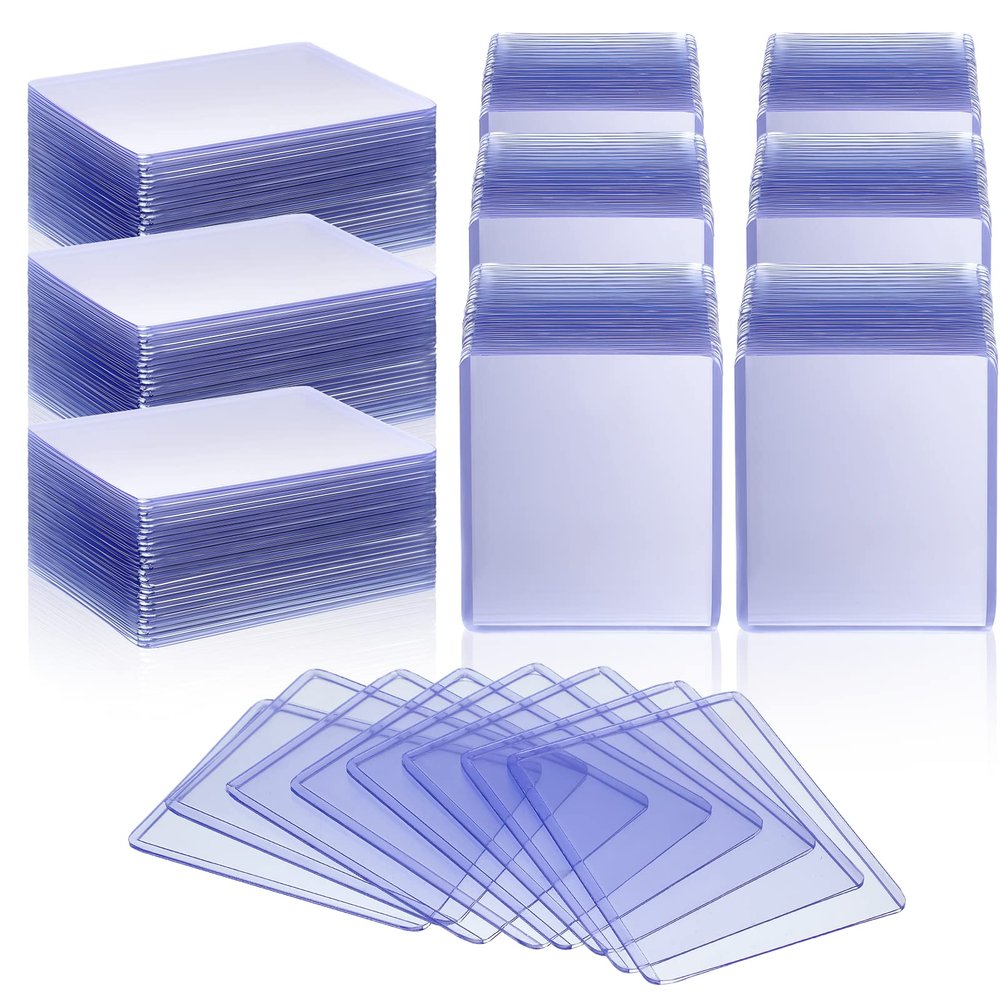 400 Pieces Card Sleeve Hard Plastic Card Protector Holder for Trading, Baseball, Football, Sport, Photo, 3 x 4 Inches (Clear)
