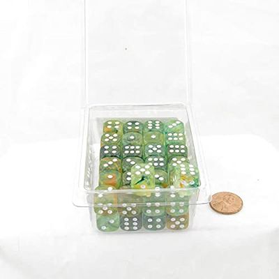 Spring Nebula Dice Luminary with White Pips 12mm (1/2in) D6 Set of 50 Wondertrail