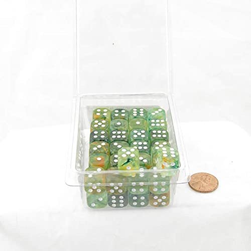 Spring Nebula Dice Luminary with White Pips 12mm (1/2in) D6 Set of 50 Wondertrail