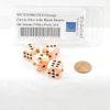 Orange Cirrus Dice with Black Hearts D6 16mm (5/8in) Pack of 4 Wondertrail view 2