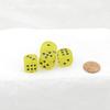 Yellow Cirrus Dice with Black Hearts D6 16mm (5/8in) Pack of 4 Wondertrail view 1