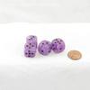 Purple Cirrus Dice with Black Hearts D6 16mm (5/8in) Pack of 4 Wondertrail view 1