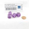 Purple Cirrus Dice with Black Hearts D6 16mm (5/8in) Pack of 4 Wondertrail view 2