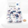 Astral Blue and White Gemini Dice with Red Pips D6 16mm (5/8in) Bulk Pack of 50 Wondertrail view 2