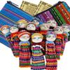 52 12 Super Cute Worry Dolls + 2 Free Guatemala Fabric Bag - Handmade from Guatemala - Worry Dolls Guatemala - Guatemalan - Mayan - Anxiety (12 Worry Dolls in 2 Bags) view 1