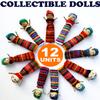 52 12 Super Cute Worry Dolls + 2 Free Guatemala Fabric Bag - Handmade from Guatemala - Worry Dolls Guatemala - Guatemalan - Mayan - Anxiety (12 Worry Dolls in 2 Bags) view 2