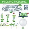 Containlol 32 Pieces Golf Birthday Party Decorations Golf Happy Birthday Banner Golf Cake Toppers and Foil Balloons for Golf Themed Party Supplies view 2