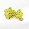 Yellow Cirrus Dice with Black Hearts D6 16mm (5/8in) Pack of 12 Wondertrail view 1