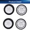 Yinpecly RC Car Wheel 30mm Dia Plastic Wheel Rims and Rubber Tires RC Drift Cars Tires Set for DIY RC Car Truck Boat Helicopter Model Part White and Black 4pcs view 4