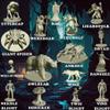 House of Bodian Mythical Heroes Forest/Swamp Edition - 90 Pcs in 16 Designs - Mini Figure Set for RPGs - Creatures and Monsters - Suitable Size for DND view 3