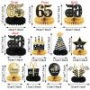 9 Pieces 65th Birthday decorations 65th birthday centerpieces for Tables Decorations Cheers to 65 Years Honeycomb Table Topper Happy 65th Birthday Decorations for Men and Woman Sixty-five Years Birthday Party view 2