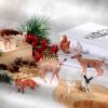 10 Pieces Forest Animals Figures Miniature Woodland Animal Figurines Small Squirrel Beaver Rabbit Deer Family Educational Playset Toys Cake Toppers for Graduation Gift Birthday Party Supplies view 2