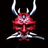 WKNBEU Japan Hannya Mask Halloween Ghost Warrior Horror Devil Cosplay Mask Prajna Theme Party Resin Mask Art Crafts Hanging OrnamentRed view 3