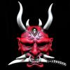 WKNBEU Japan Hannya Mask Halloween Ghost Warrior Horror Devil Cosplay Mask Prajna Theme Party Resin Mask Art Crafts Hanging OrnamentRed view 4