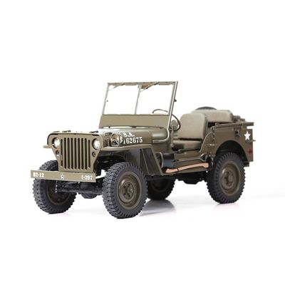 Rochobby FMS 1/6 1941 MB Scaler RC mini Jeep RC Truck MB Scaler 4x4 Hobby Grade Brushed RC Rock Crawler RC Army Military Truck for Adults,RS