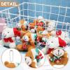 12 Pieces Christmas Mini Bear Bulk 3.15 Inch Soft Plush Stuffed Animal Toy Xmas Tree Cute Ornaments Plush Bear Keychain Gift for Birthday Present Box Wedding Party Favors Award Decor(Simple Style) view 3