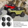 Dilwe RC Wheel Hub RC Accessories, 4 Pcs 1.55 Inch RC Wheel Rim Hub Zinc Alloy RC Beadlock Wheel Rim Hub Compatible with TF2 CC01 LC70 D90/MST Axial AX90069 RC Car Part(Black) view 4