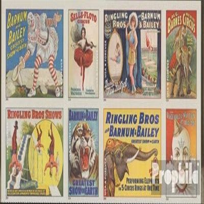 U.S. 5084-5091BA Eighth Block (Complete.Issue.) 2014 Old Zirkusplakate (Stamps for Collectors) Circus
