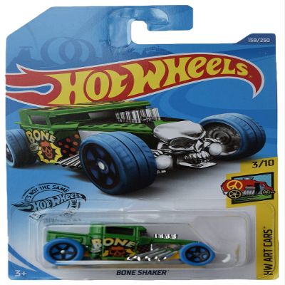 Hot Wheels Bone Shaker, [Green] 159/250 Art Cars 3/10