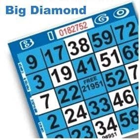 United Novelty 1 on Blue Diamond Pattern Paper Bingo Game Cards- Pack of 500