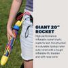 Mighty Fun! - Airo Rocket Hand Launched Inflatable Kit - Includes Giant 20 Inch Ripstop Nylon Rocket, Hand Launcher and Storage Bag - Soars 150 Feet - Ages 6+ view 4