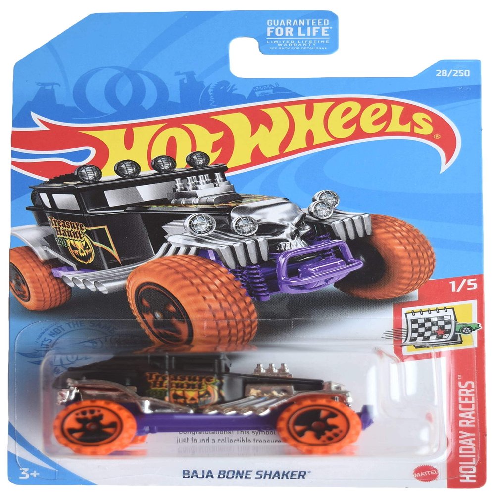 Hot Wheels Baja Bone Shaker, [purple] 28/250 Holiday Racers 1/5 Treasure Hunt