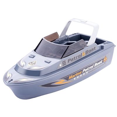 NEXTAKE Electric Marine Patrol Boat - Coast Guard Vessel Police Speedboat Ship Model with Siren and Light (Grey 2)