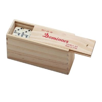 CHH 2311SW Double 6 Jumbo Ivory Domino with Spinners in Wooden Case, 8.75-inch Length