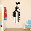 American Flag American Soldier Soldiers Troops Heroes U.S. Soldier Silhouette Vinyl Wall Art Sticker Wall Decal for Home House Room Bedroom Kids Room Play Area Wall Design Dcor Size (40x24 inch) view 3