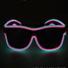 Neon LED Glasses, Flashing Shutter Neon Glowing Glasses Neon EL Wire Shutter Glasses with 4 Modes for Nightclubs, DJ, Concert, Halloween (Blue Pink 1) view 1