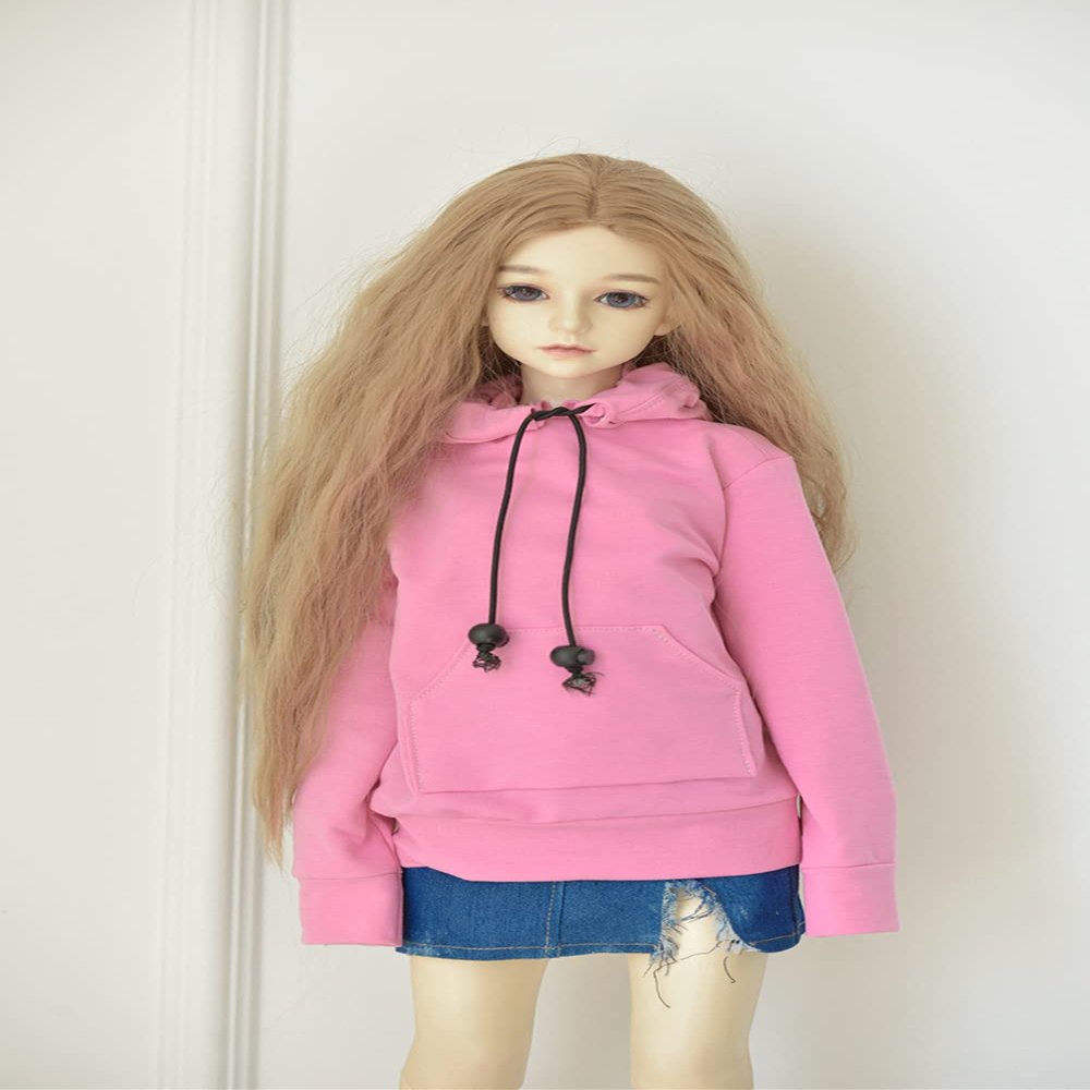 30CM / 45CM / 60CM Doll Clothes 1/3 1/4 1/6 BJD Doll Accessories BJD SD DIY Fashion Hoodie Toys Dolls Clothing (1/6,Pink)