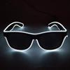 Neon LED Glasses, Flashing Shutter Neon Glowing Glasses Neon EL Wire Shutter Glasses with 4 Modes for Nightclubs, DJ, Concert, Halloween (White) view 1
