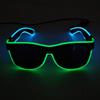 Neon LED Glasses, Flashing Shutter Neon Glowing Glasses Neon EL Wire Shutter Glasses with 4 Modes for Nightclubs, DJ, Concert, Halloween (Green Blue) view 1
