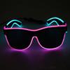 Neon LED Glasses, Flashing Shutter Neon Glowing Glasses Neon EL Wire Shutter Glasses with 4 Modes for Nightclubs, DJ, Concert, Halloween (Pink Blue 1) view 1