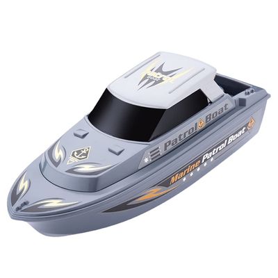 NEXTAKE Electric Marine Patrol Boat - Coast Guard Vessel Police Speedboat Ship Model with Siren and Light (Grey 3)