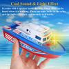 NEXTAKE Electric Marine Patrol Boat - Coast Guard Vessel Police Speedboat Ship Model with Siren and Light (Grey 3) view 4