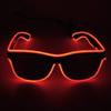Neon LED Glasses, Flashing Shutter Neon Glowing Glasses Neon EL Wire Shutter Glasses with 4 Modes for Nightclubs, DJ, Concert, Halloween (Red) view 1