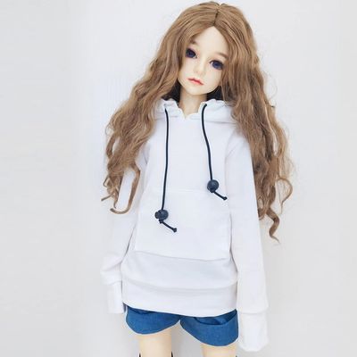30CM / 45CM / 60CM Doll Clothes 1/3 1/4 1/6 BJD Doll Accessories BJD SD DIY Fashion Hoodie Toys Dolls Clothing (1/6,White)