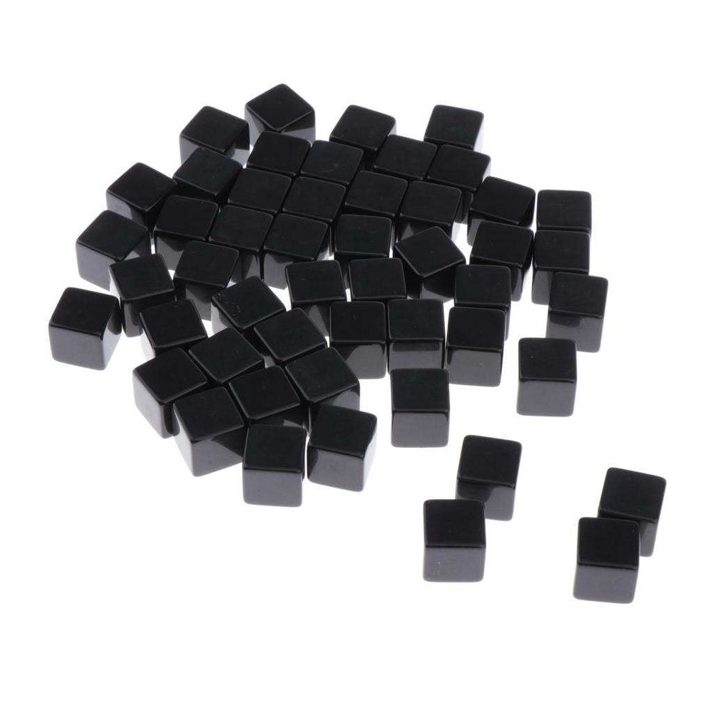 AMLESO 16mm Acrylic Blank Cubes - D6 for Board Games, DIY, Fun and Teaching - 50 Pieces Per Order