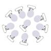 25mm Round Pacifier Clips, Suspender Snaps, DIY Clothes Accessories, for Making Pacifier Holders Bib Clips(White) view 1