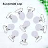 25mm Round Pacifier Clips, Suspender Snaps, DIY Clothes Accessories, for Making Pacifier Holders Bib Clips(White) view 3