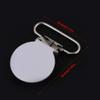 25mm Round Pacifier Clips, Suspender Snaps, DIY Clothes Accessories, for Making Pacifier Holders Bib Clips(White) view 4