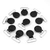 25mm Round Pacifier Clips, Suspender Snaps, DIY Clothes Accessories, for Making Pacifier Holders Bib Clips(Black) view 1