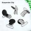 25mm Round Pacifier Clips, Suspender Snaps, DIY Clothes Accessories, for Making Pacifier Holders Bib Clips(Black) view 3