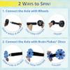 Brain Flakes 16 Wheels and 8 Axles Tube-Go Set Add-On Travel Kit - Build Cars, Trucks, Anything That Spins - Compatible Brand Discs - A Great STEM Toy view 4