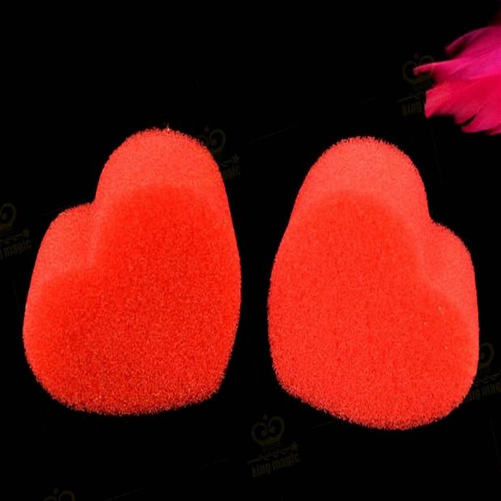 Close Up Magic Tricks Magic Hearts - Double Red Sponge - Magic Trick